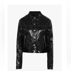 rag & bone Toni  black patent leather jacket